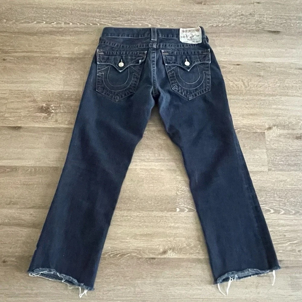 Vtg True Religion Jeans Men 32X28 Ricky Bootcut Denim Flap‎ Pockets Made in USA